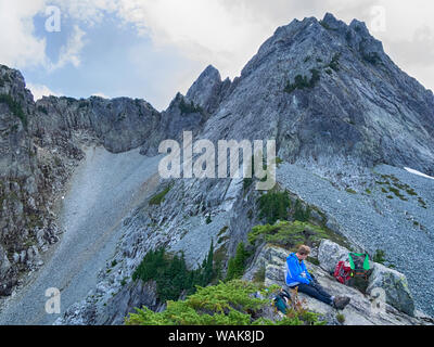 USA, Washington State. Alpine Lakes Wilderness, Central Cascades, Chair Peak Stock Photo