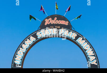 USA, Indiana, Indianapolis. Welcome arch over midway entrance. Credit as: Wendy Kaveney / Jaynes Gallery / DanitaDelimont.com Stock Photo