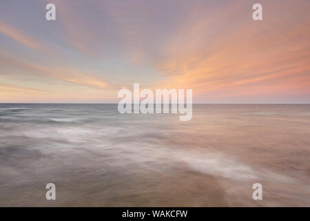 Stormy evening over Lake Superior, seen from Au Sable Point. Pictured Rocks National Lakeshore, Michigan Stock Photo