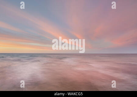 Stormy evening over Lake Superior, seen from Au Sable Point. Pictured Rocks National Lakeshore, Michigan Stock Photo