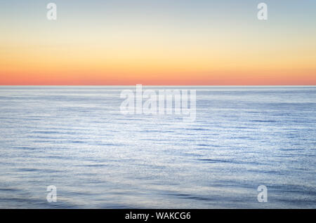 Twilight colors over Lake Superior. Pictured Rocks National Lakeshore, Michigan Stock Photo