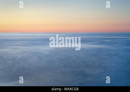 Twilight colors over Lake Superior. Pictured Rocks National Lakeshore, Michigan Stock Photo