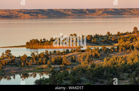 Fort Peck Reservoir from The Pines near Fort Peck. Montana, USA Stock Photo
