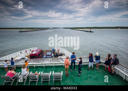 USA, New Jersey, Cape May. aboard the Cape May, NJ-Lewes, Delaware ferry Stock Photo