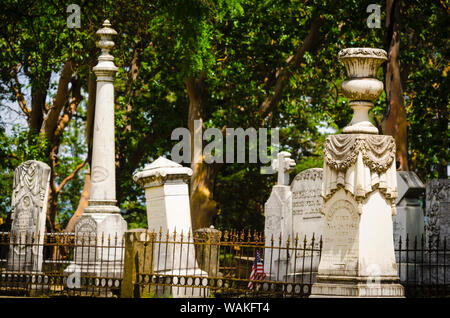 Tombstones in the Jacksonville Cemetery, Jacksonville, Oregon, USA. (Editorial Use Only) Stock Photo