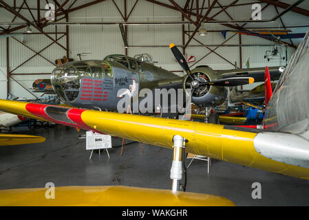 USA, Pennsylvania, Reading. Mid-Atlantic Air Museum, WW2-era US Army Air Force B-25 bomber (Editorial Use Only) Stock Photo