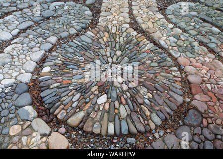 USA, Washington State, Bainbridge Island. Halls Hill Labyrinth of stones. Credit as: Don Paulson / Jaynes Gallery / DanitaDelimont.com Stock Photo