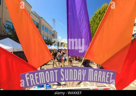 Fremont Sunday Market, Fremont, Seattle, Washington State, USA (Editorial Use Only) Stock Photo