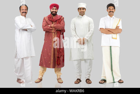 Diverse group of people standing together Stock Photo
