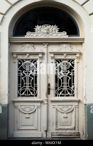 Art Noveau white door Stock Photo