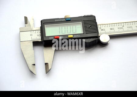 Close up of digital vernier calipers Stock Photo