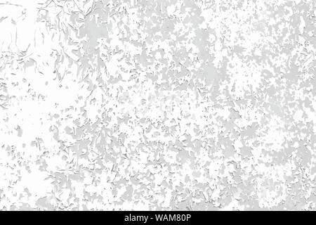 Old cracked painted wall vector black and white texture background template for overlay artwork. Stock Vector