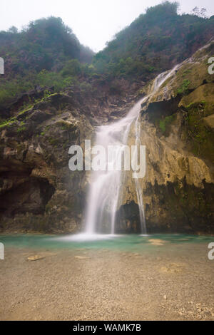 Ayn Khor Water Fall Salalah Oman Stock Photo