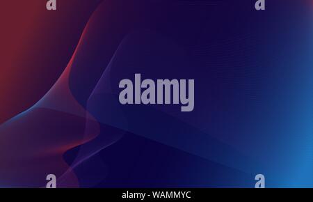 Abstract flowing wave design for copy space background Stock Vector