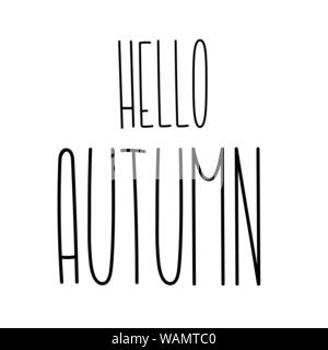 Autumn tall fun font lettering. Elongated cute letters. Elongated alphabet with thin letters. Elegant autumn in narrow typeface. Customized font for l Stock Vector