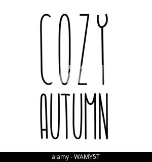 Autumn tall fun font lettering. Elongated cute letters. Elongated alphabet with thin letters. Elegant autumn in narrow typeface. Customized font for l Stock Vector