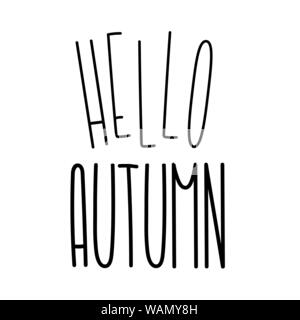 Autumn tall fun font lettering. Elongated cute letters. Elongated alphabet with thin letters. Elegant autumn in narrow typeface. Customized font for l Stock Vector