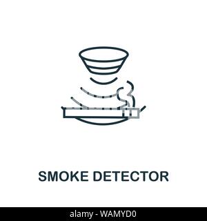 Smoke Detector outline icon. Thin line style from sensors icons collection. Pixel perfect simple element smoke detector icon for web design, apps Stock Vector