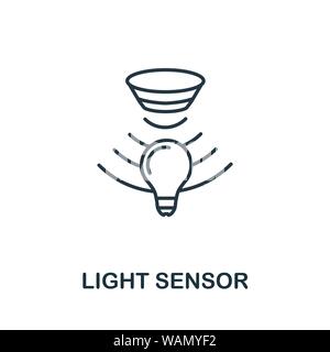 Light Sensor outline icon. Thin line style from sensors icons collection. Pixel perfect simple element light sensor icon for web design, apps Stock Vector