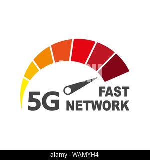 5G network wireless technology vector illustration. High-speed mobile Internet. Using modern digital devices. EPS 10 Stock Vector
