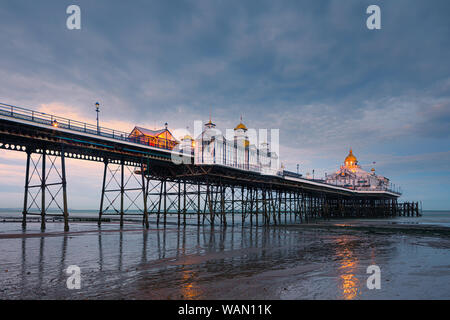 Eastbourne Pier is a seaside pleasure pier in Eastbourne, East Sussex, on the south coast of England. Stock Photo