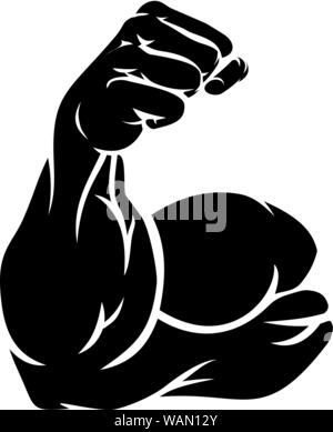 Strong Arm Showing Biceps Muscle Stock Vector