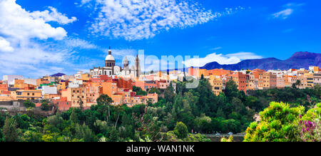 Travel in Gran Canaria island- beautiful Aguimes town. Best of Grand Canary Stock Photo