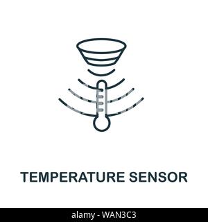Temperature Sensor outline icon. Thin line style from sensors icons collection. Pixel perfect simple element temperature sensor icon for web design Stock Vector