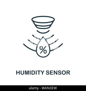 Humidity Sensor outline icon. Thin line style from sensors icons collection. Pixel perfect simple element humidity sensor icon for web design, apps Stock Vector