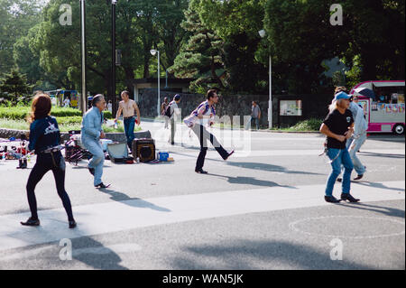 Tokyo, Japan. 11th Aug, 2019. Japanese rockabilly dancers in Yoyogi park. (Photo by Daniele Baldi/Pacific Press) Credit: Pacific Press Agency/Alamy Live News Stock Photo