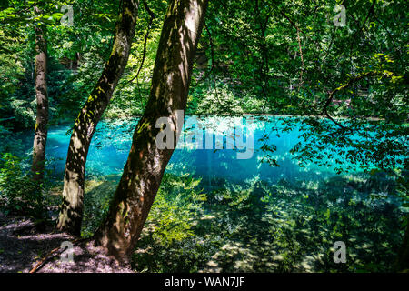 Germany, Baden-Wuerttemberg, Blaubeuren, Blue Pot ...