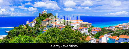 Samos island, travel in Greece. Karlovasi. beautiful view of old town Stock Photo