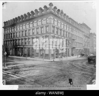 Cosmopolitan Hotel, cor. Sansome and Bush sts., San Francisco Stock Photo