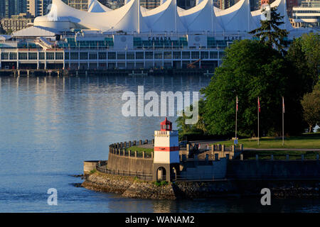 Brockton Point Lighthouse, Stanley Park, Vancouver City, British Columbia, Canada, USA Stock Photo