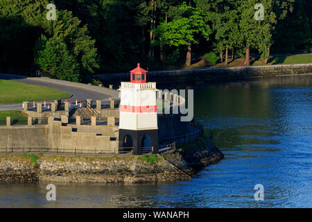 Brockton Point Lighthouse, Stanley Park, Vancouver City, British Columbia, Canada, USA Stock Photo