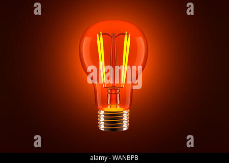 3D rendered Illustration of a classic Light Bulb. Stock Photo