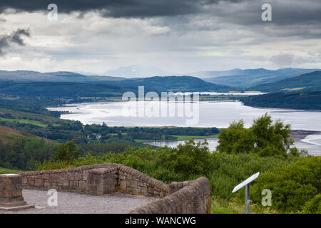 The Viewpoint from Struie Hill overlooking Dornoch Firth and Cadha Mor Stock Photo