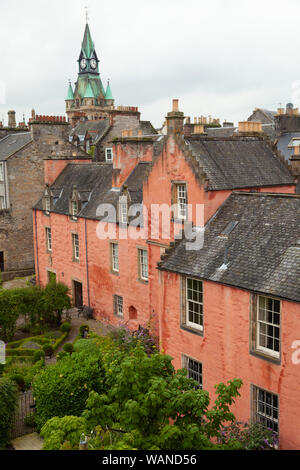 Abbot House and the city chambers from the new library, Dunfermline, Scotland. Stock Photo