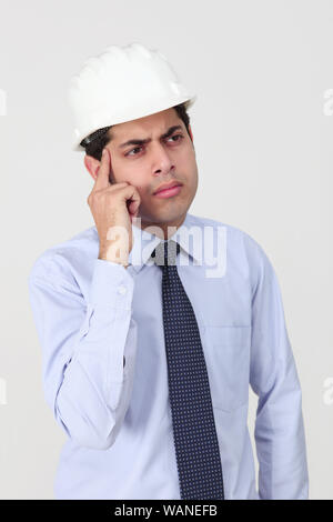 Architect thinking Stock Photo