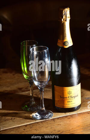 Veuve Clicquot Ponsardin Champagne label 1962 France Stock Photo