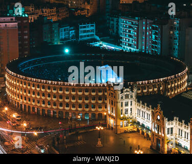 plaza de toros bullfighting ring live concert night valencia izal Stock Photo