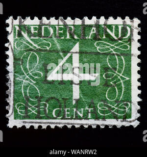 Netherlands Postage Stamp - Numeral Stock Photo