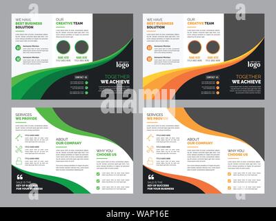 Trifold Brochure Template for any type of business use Stock Vector