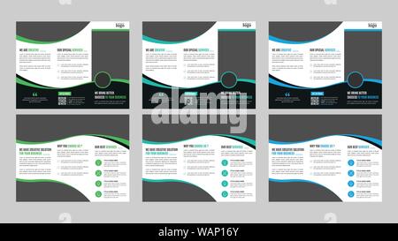 Trifold Brochure Template for any type of business use Stock Vector