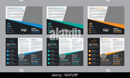 Trifold Brochure Template for any type of business use Stock Vector