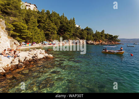 beach between Stanici and Nemira, Dalmatia, Croatia Stock Photo