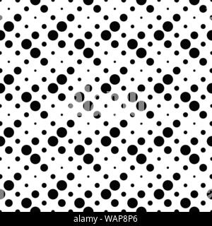 Seamless abstract dot pattern background - monochrome vector graphic design from circles Stock Vector