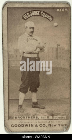 Dan Brouthers, Detroit Wolverines, baseball card portrait Stock Photo