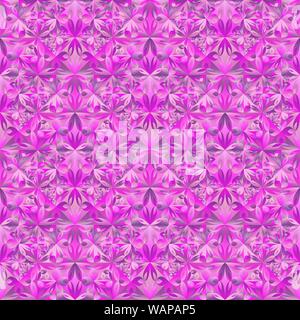 Polygonal floral mosaic pattern background design - abstract multicolored seamless vector illustration Stock Vector
