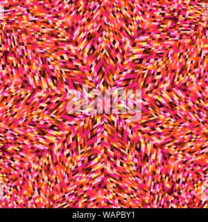 Hypnotic round pattern mosaic background - colorful circular abstract vector illustration from geometrical shapes Stock Vector
